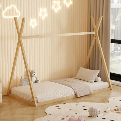 Montessori Floor Teepee Bed - Single - The Don Home Interiors