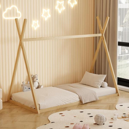 Montessori Floor Teepee Bed - Single - The Don Home Interiors