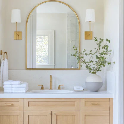 70 x 55cm Arch Aluminium Mirror - The Don Home Interiors