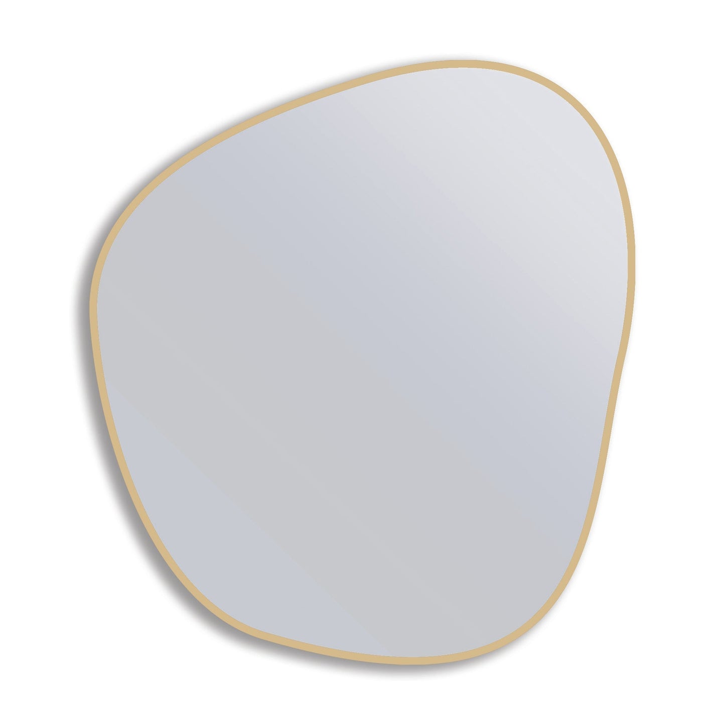 Gold-framed Organic 100x88 Duo mirror with organic shape, designed for eco-conscious and stylish home settings.