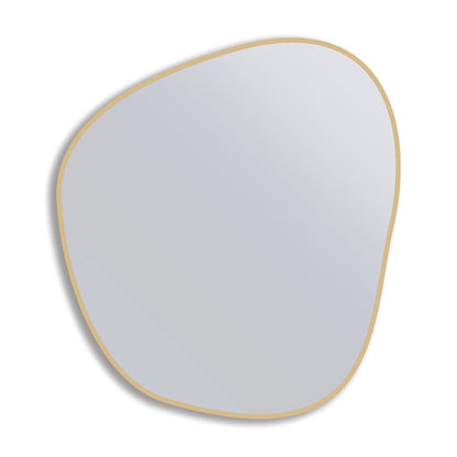 Gold-framed Organic 100x88 Duo mirror with organic shape, designed for eco-conscious and stylish home settings.