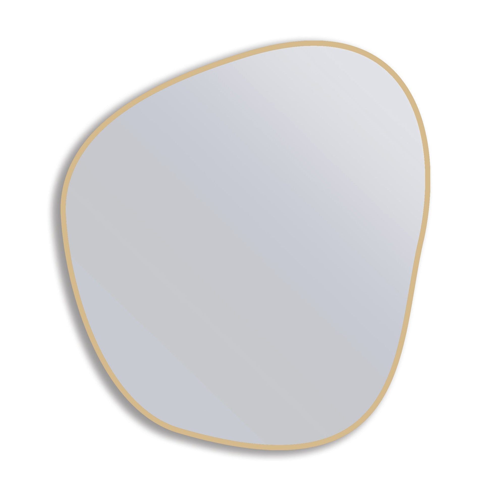 70 x 60cm Organic Shaped Aluminium Mirror - The Don Home Interiors