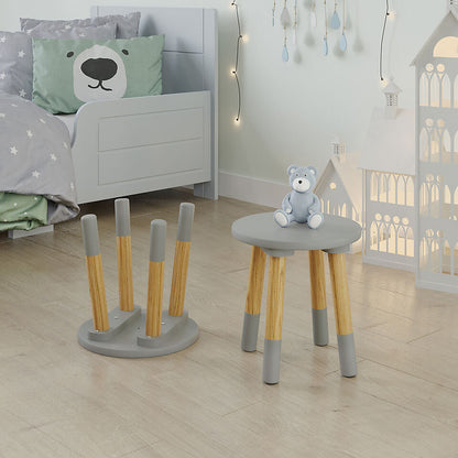 Round Kids Table & Stools Set - Grey - The Don Home Interiors
