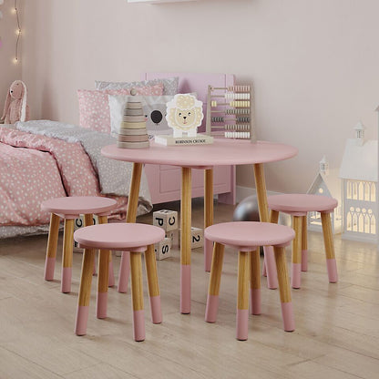 Round Kids Table & Stools Set - Pink - The Don Home Interiors