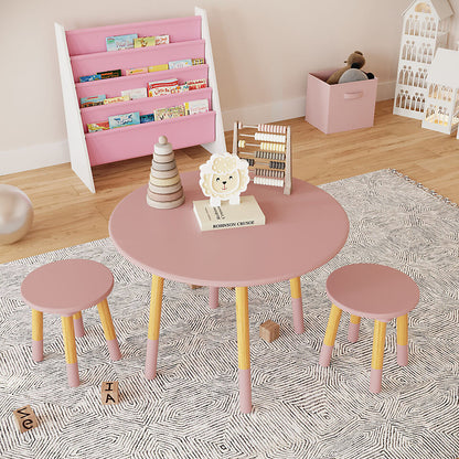 Round Kids Table & Stools Set - Pink - The Don Home Interiors