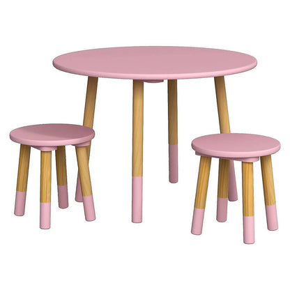 Round Kids Table & Stools Set - Pink - The Don Home Interiors