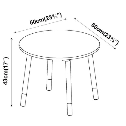 Round Kids Table & Stools Set - Pink - The Don Home Interiors