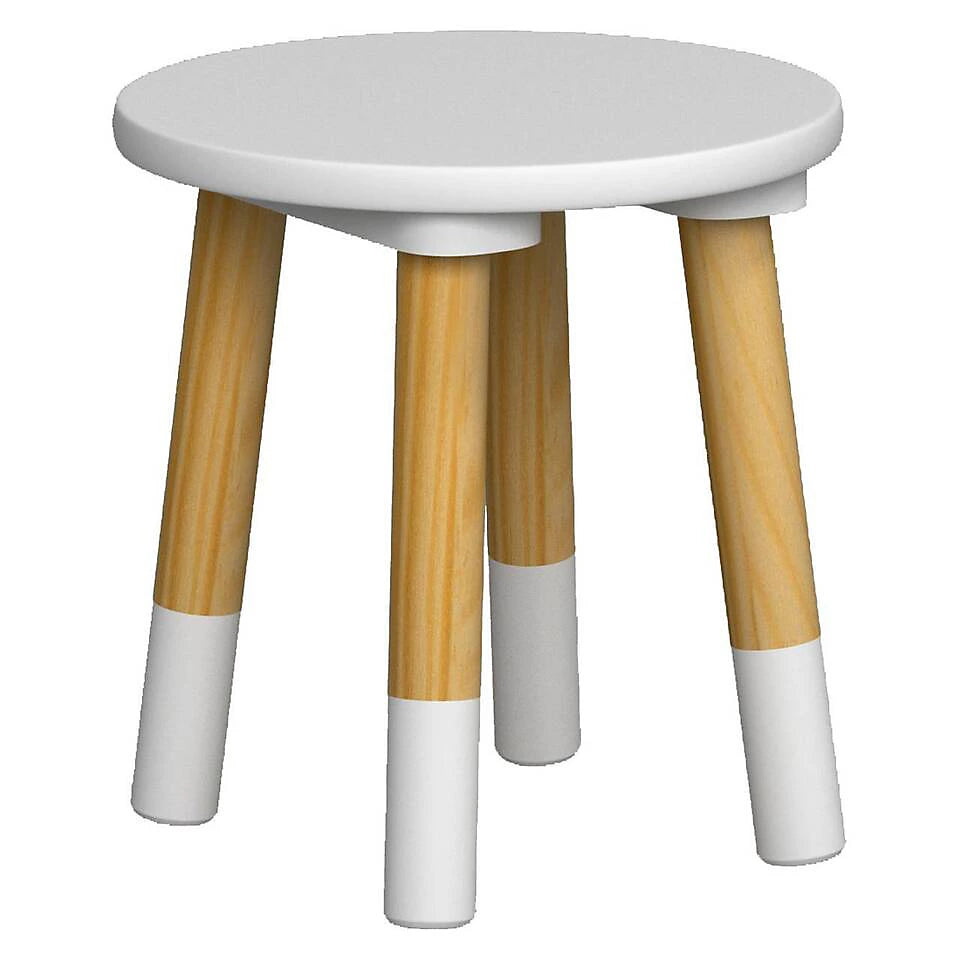 Round Kids Table & Stools Set - White - The Don Home Interiors