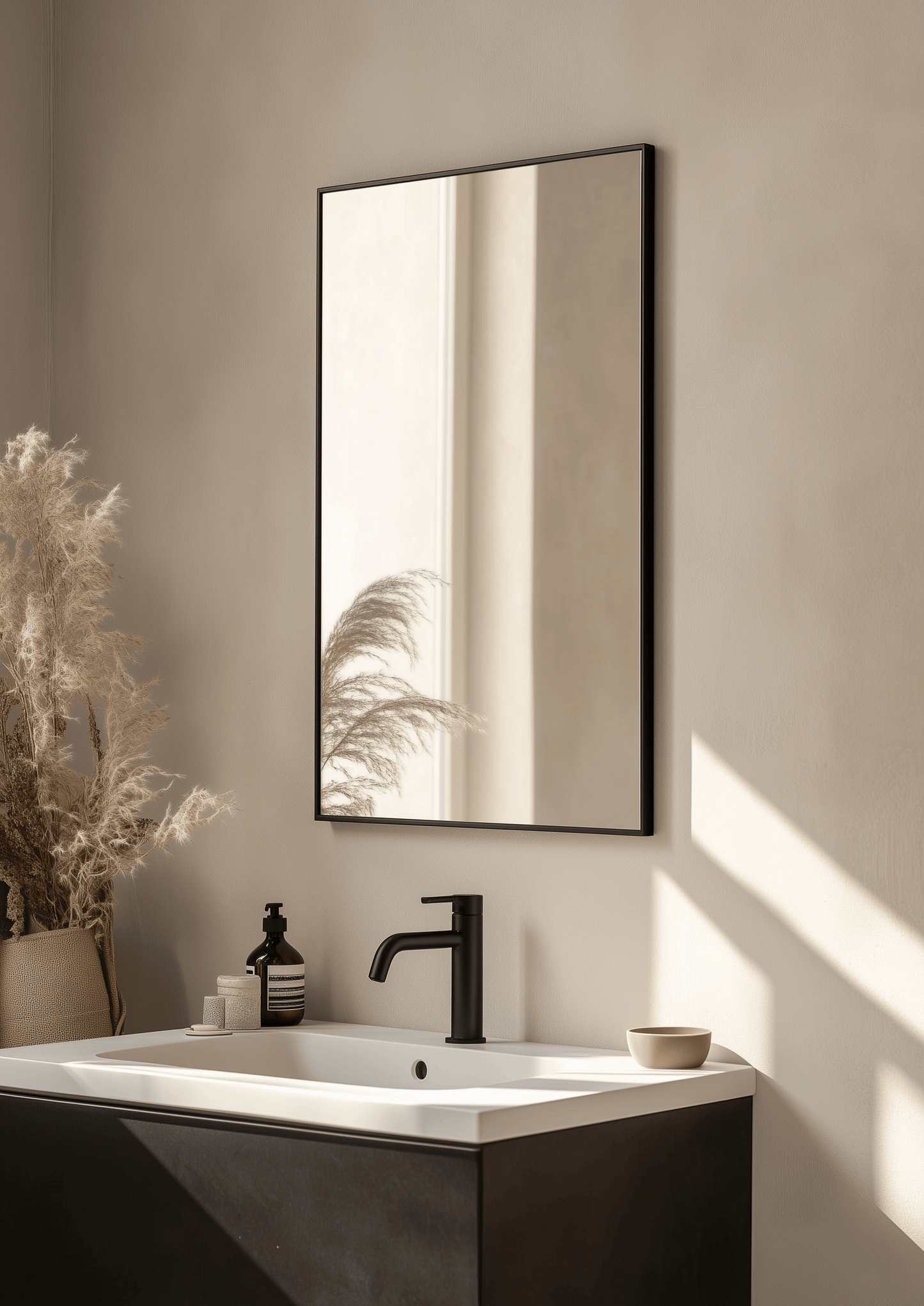 Rectangle Aluminium Mirror 60 x 90 cm - The Don Home Interiors