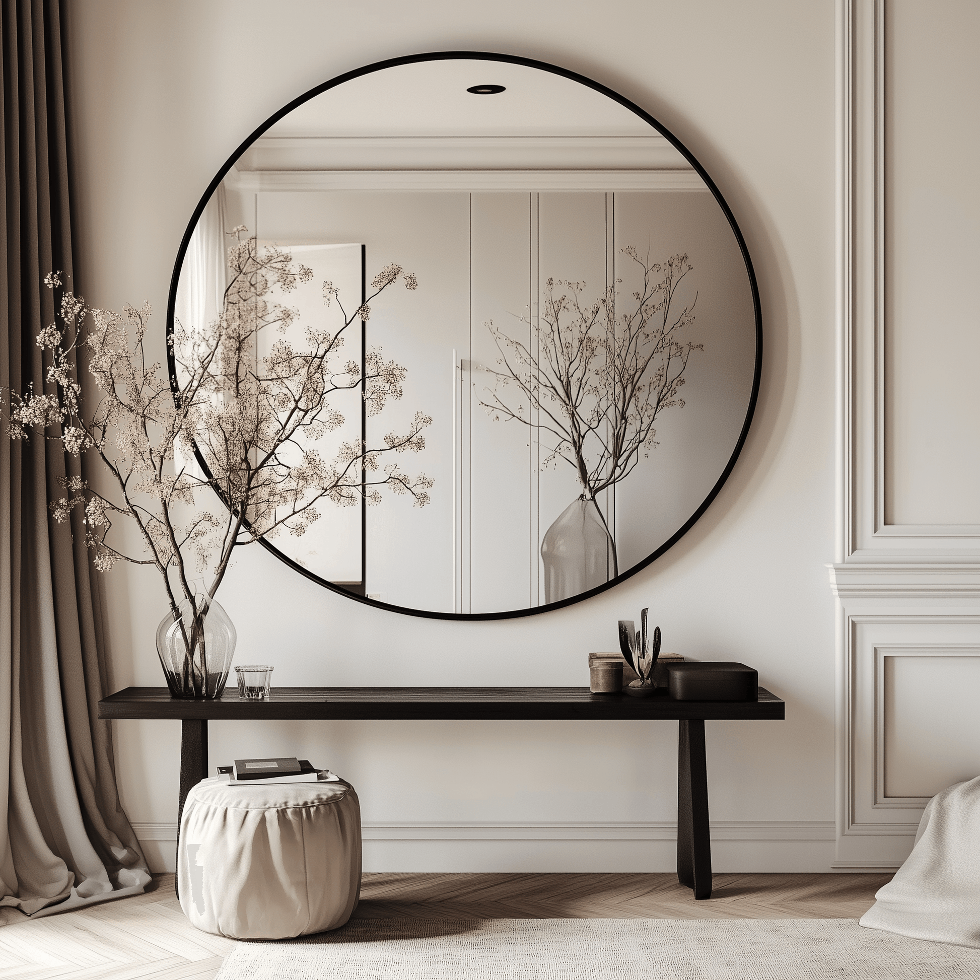 120cm Round Aluminium Mirror - The Don Home Interiors