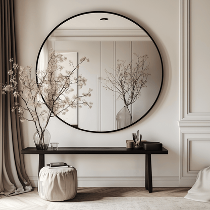 120cm Round Aluminium Mirror - The Don Home Interiors
