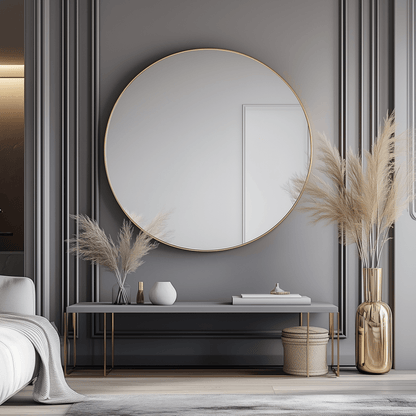 120cm Round Aluminium Mirror - The Don Home Interiors