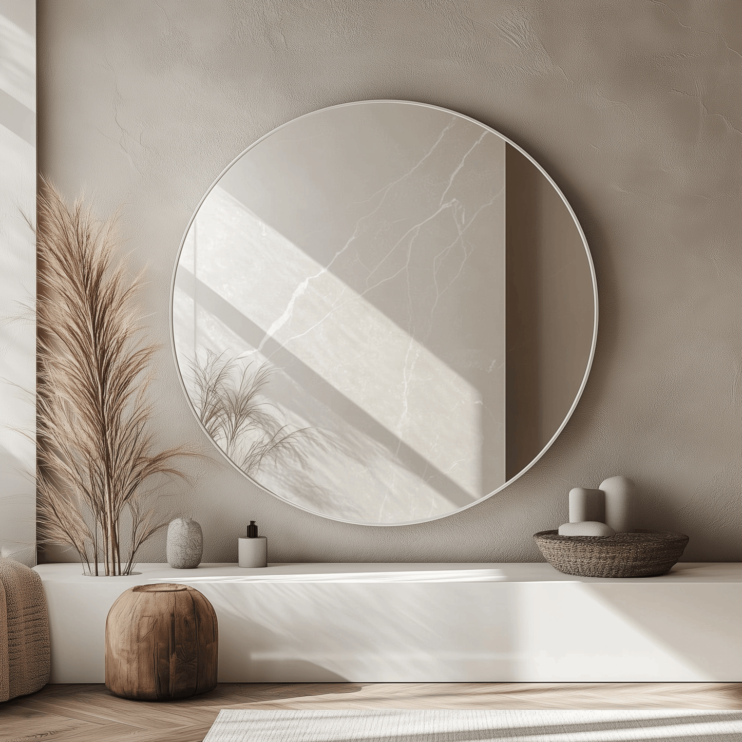 120cm Round Aluminium Mirror - The Don Home Interiors