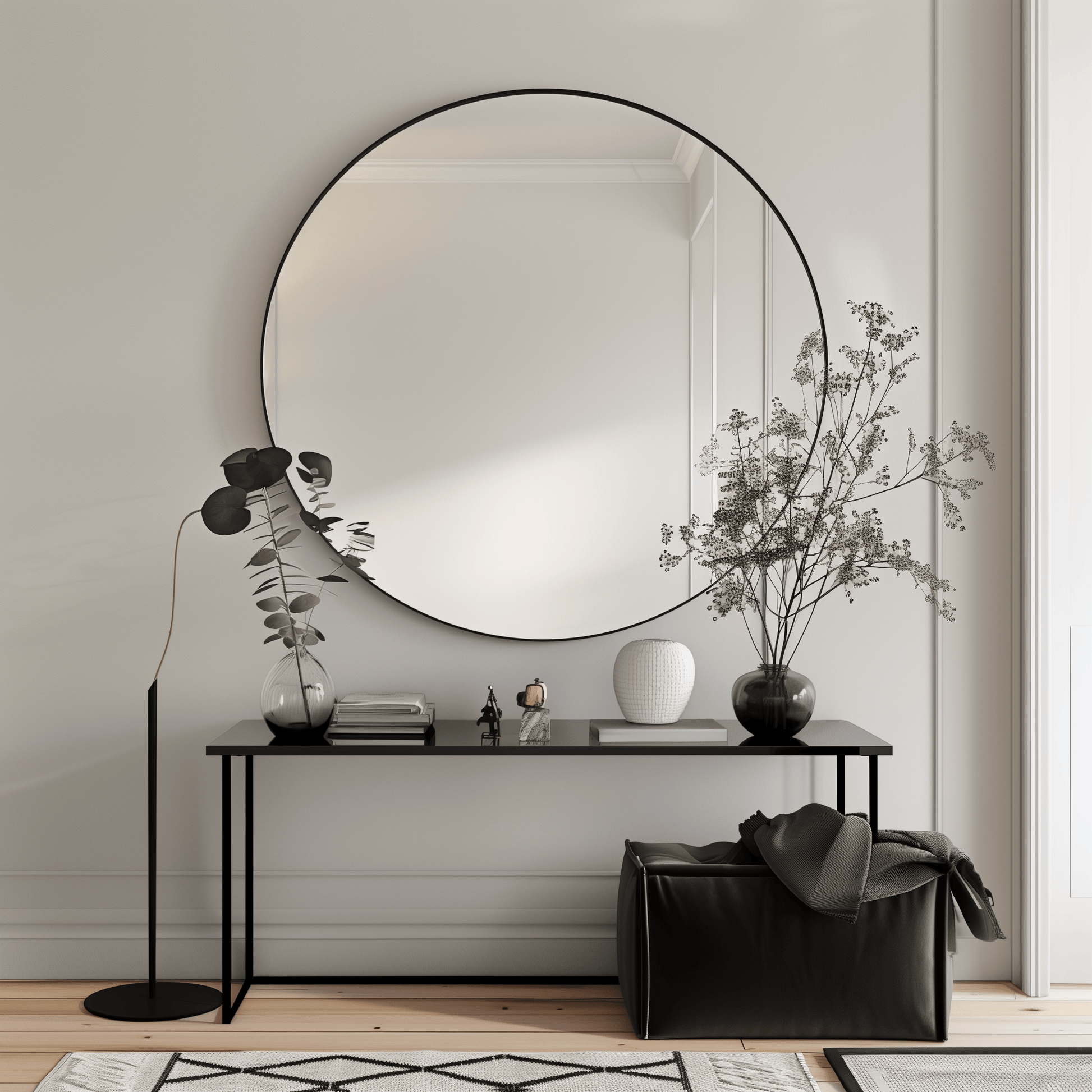 90cm Round Aluminium Mirrors - The Don Home Interiors