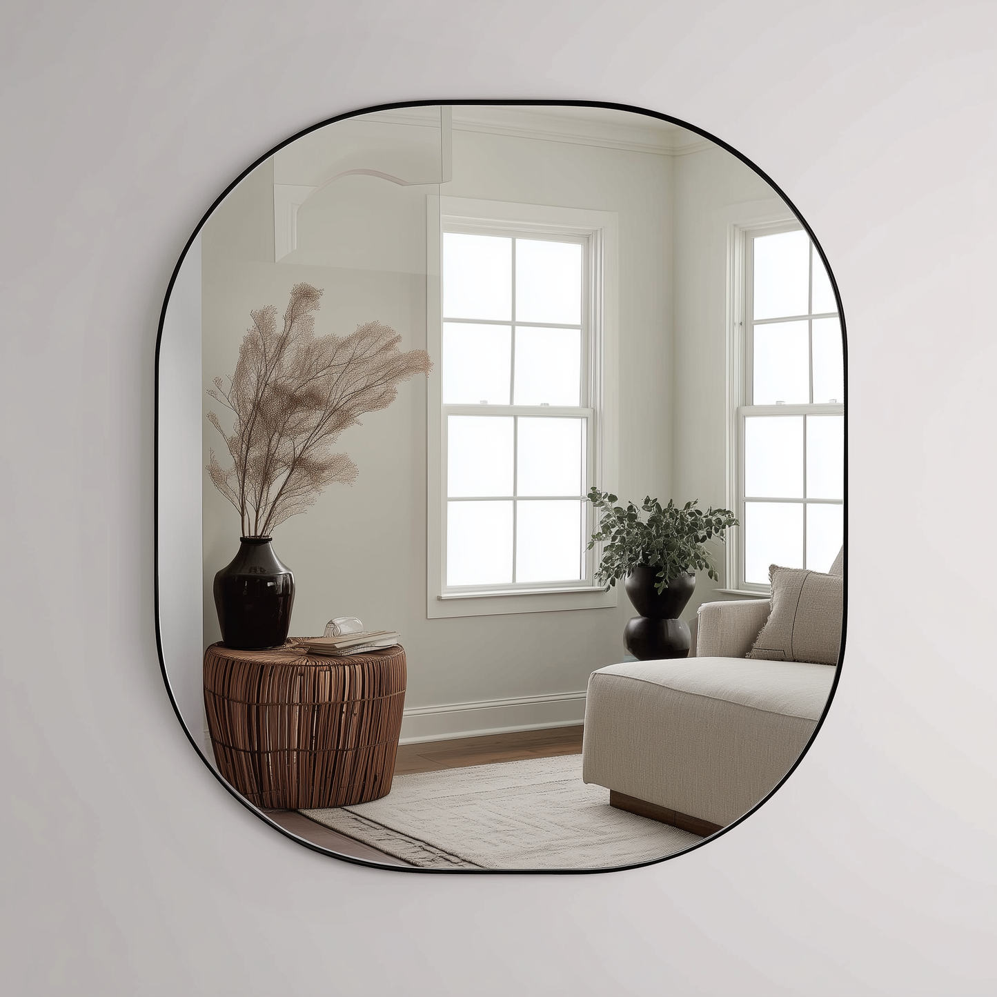 80 x 90 cm Aluminium Rounded Corner Rectangle - The Don Home Interiors