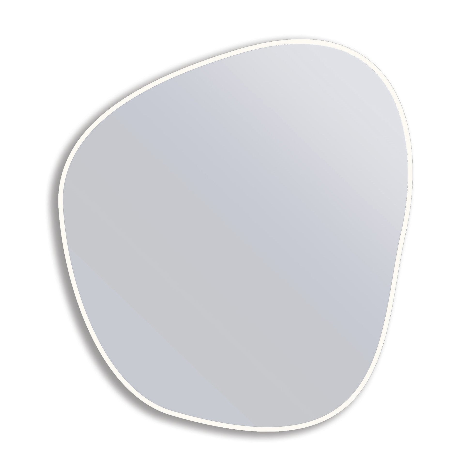70 x 60cm Organic Shaped Aluminium Mirror - The Don Home Interiors